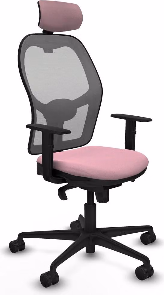 Sedia da ufficio con poggiatesta Piqueras y Crespo 1D036N2 Rosa
