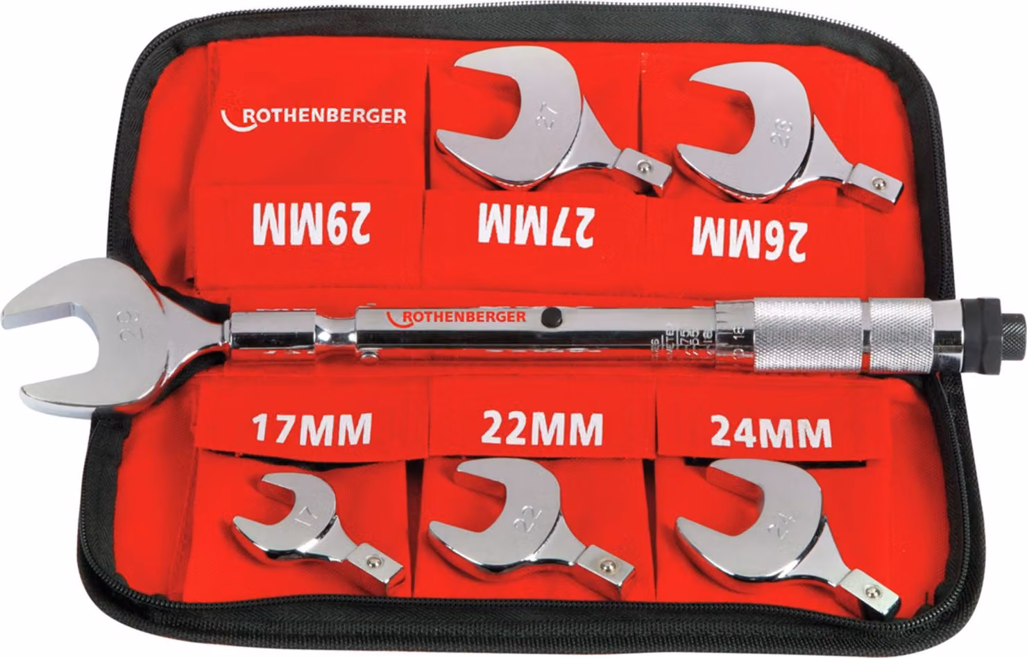 Rothenberger Drehmoment-Gabelschlüssel-Set 17-22-24-26-27-29mm