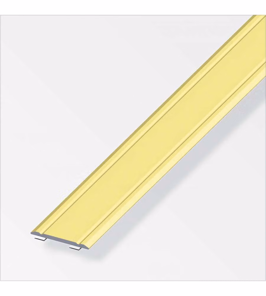 Profilo Di Raccordo Autoadesivo 30X2 Alluminio Ottone 1 Metro