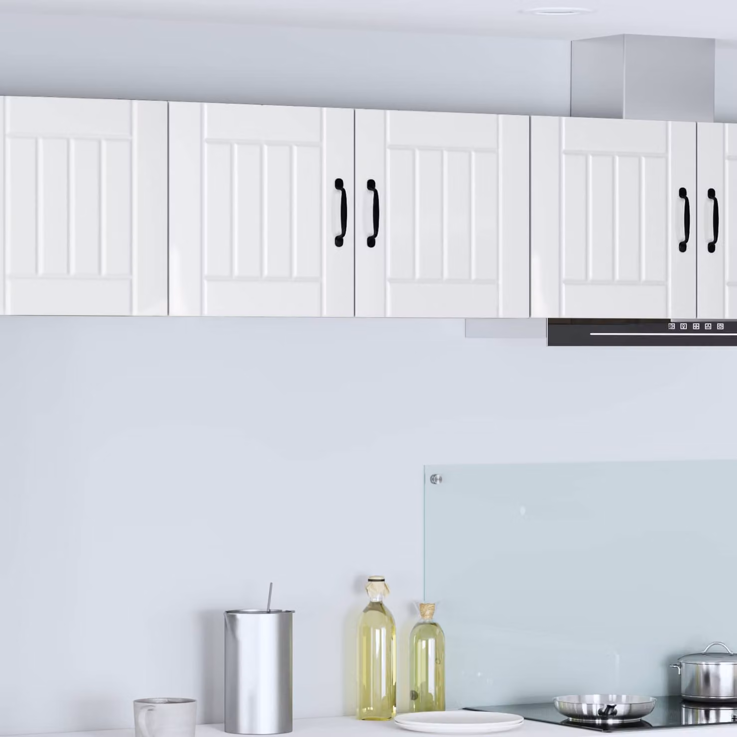 vidaXL Armadietto a muro LUCCA Bianco Lucido L: 80 cm, P: 31 cm, H: 40 cm