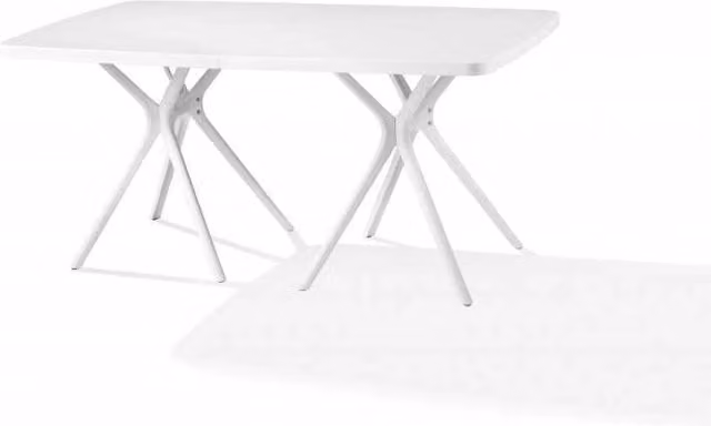 Tavolo rettangolare design Portofino Flow bianco per giardino e terrazzo