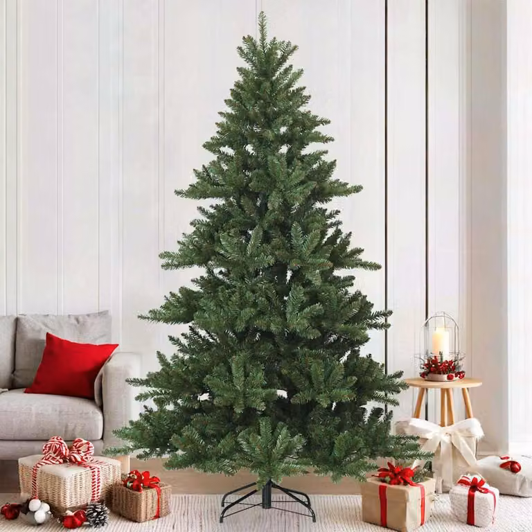 Maison Exclusive - Albero di Natale artificiale pieghevole verde 210 cm PVC, acciaio