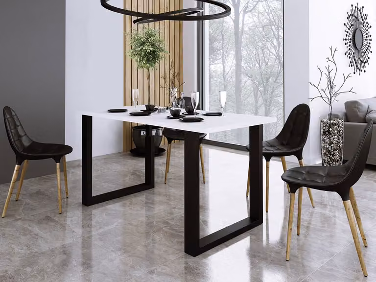 Tavolo da pranzo 138x67 cm IZMIR - bianco / nero
