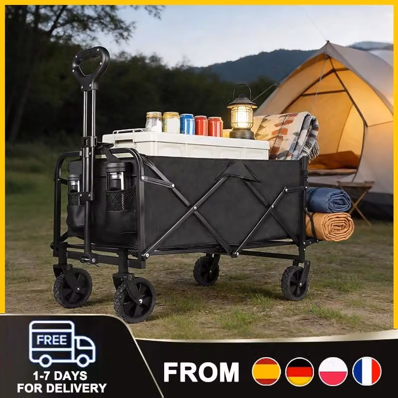 Solidchoice - Carrello da campeggio pieghevole, ad alta capacità, ideale per attività all'aperto
