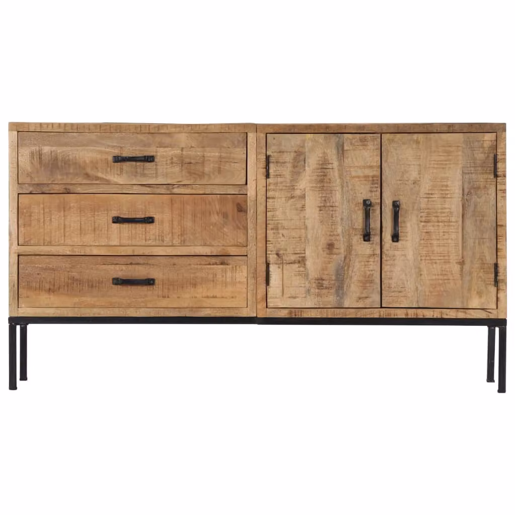 Credenza 140x35x75 cm in legno massiccio di mango
