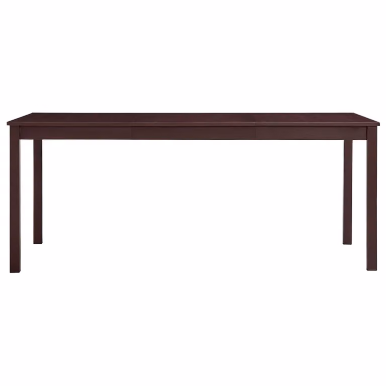 Tavolo da pranzo marrone scuro 180 x 90 x 73 cm in legno di pino