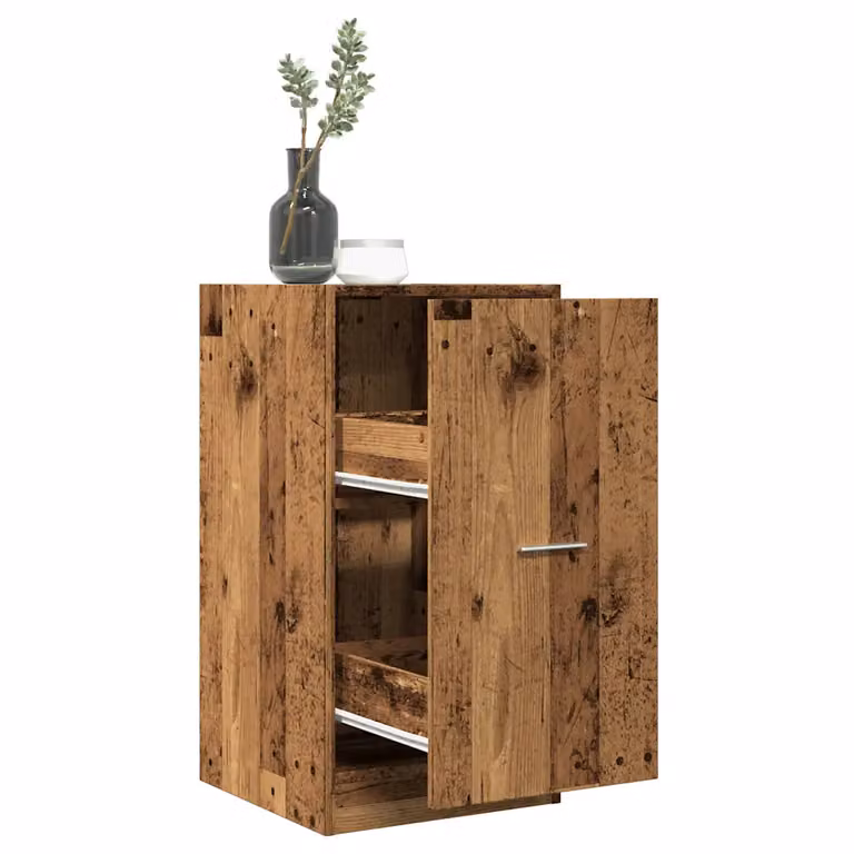 Armadietto da Farmacia da Parete vidaXL in Legno Vecchio Marrone con Ripiani Interni L: 40 cm, P: 41 cm, H: 77,5 cm