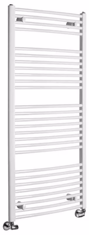 Radiatore da bagno Aqualine ORBIT con attacco laterale 600x1320 mm, bianco