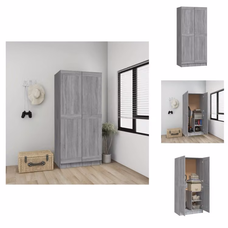 vidaXL Armadio Grigio Sonoma 82,5x51,5x180 cm Materiale a base di legno - Armadi