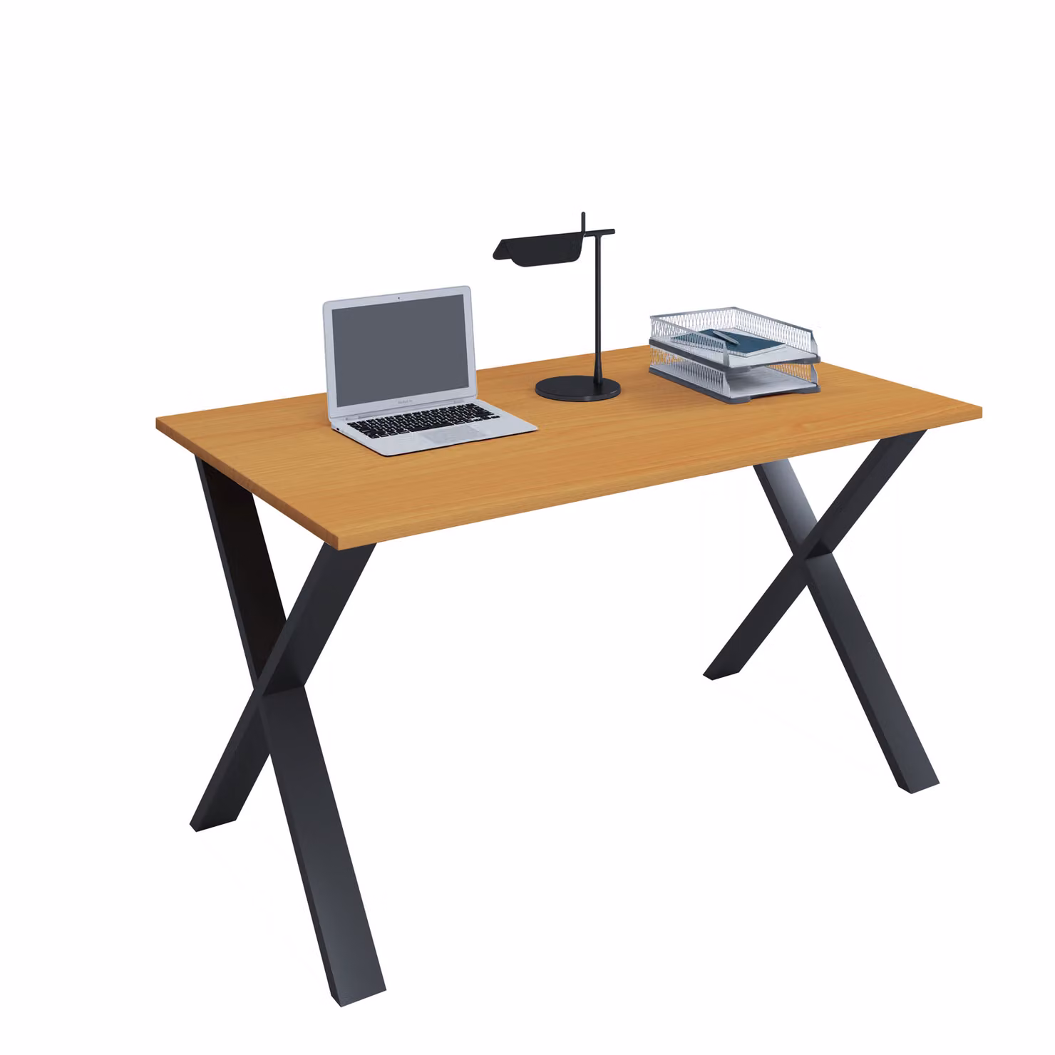 Scrivania in legno | H. 76 x W. 80 x D. 50 cm | Tavolo per computer semplice | piedini in metallo di alta qualità | Tavolo da lavoro | Mobili da ufficio - Lona U