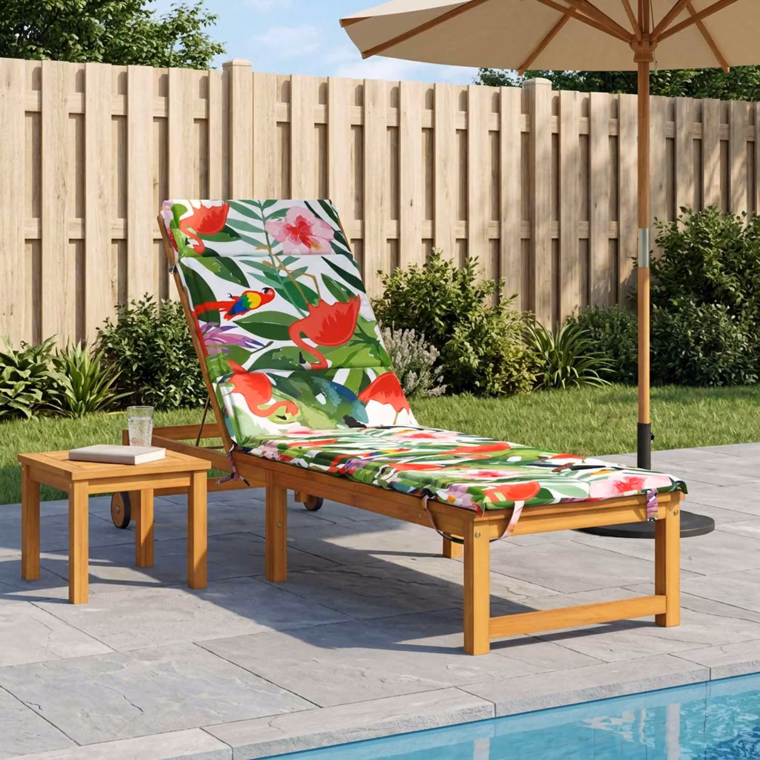 vidaXL Cuscino per Lettino GEMERT Multicolore con Rivestimento Rimovibile e Resistente ai Raggi UV in Poliestere