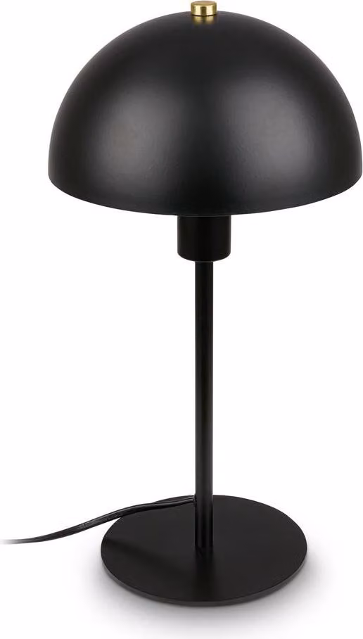 Briloner PURA Lampada da tavolo, interruttore sul cavo, E14, nero, Ø18 x 35 cm