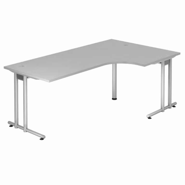 Scrivania Nano, dimensioni 200 x 120 cm, colore grigio
