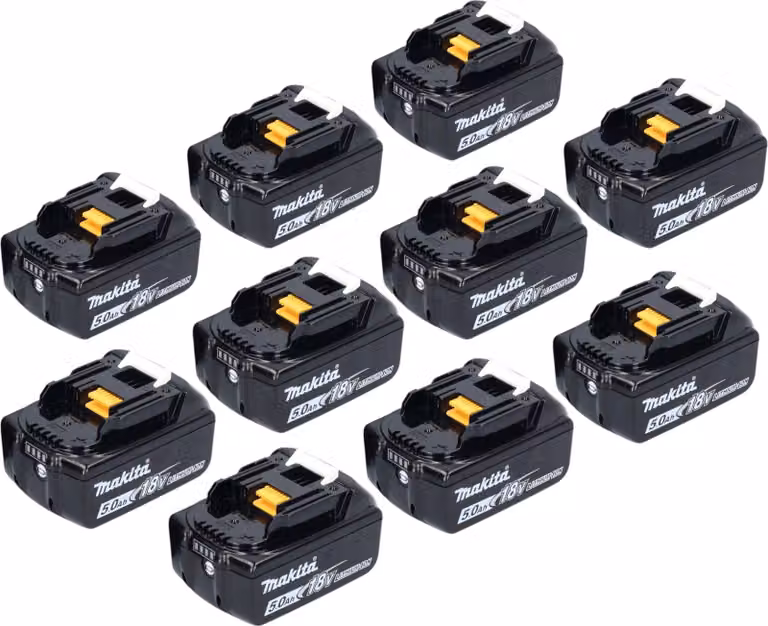 Makita BL 1850 B Batteria al litio da 18V 5,0 Ah ( 197280-8 / 632f15-1 ) con indicatore LED - Successore del 196672-8