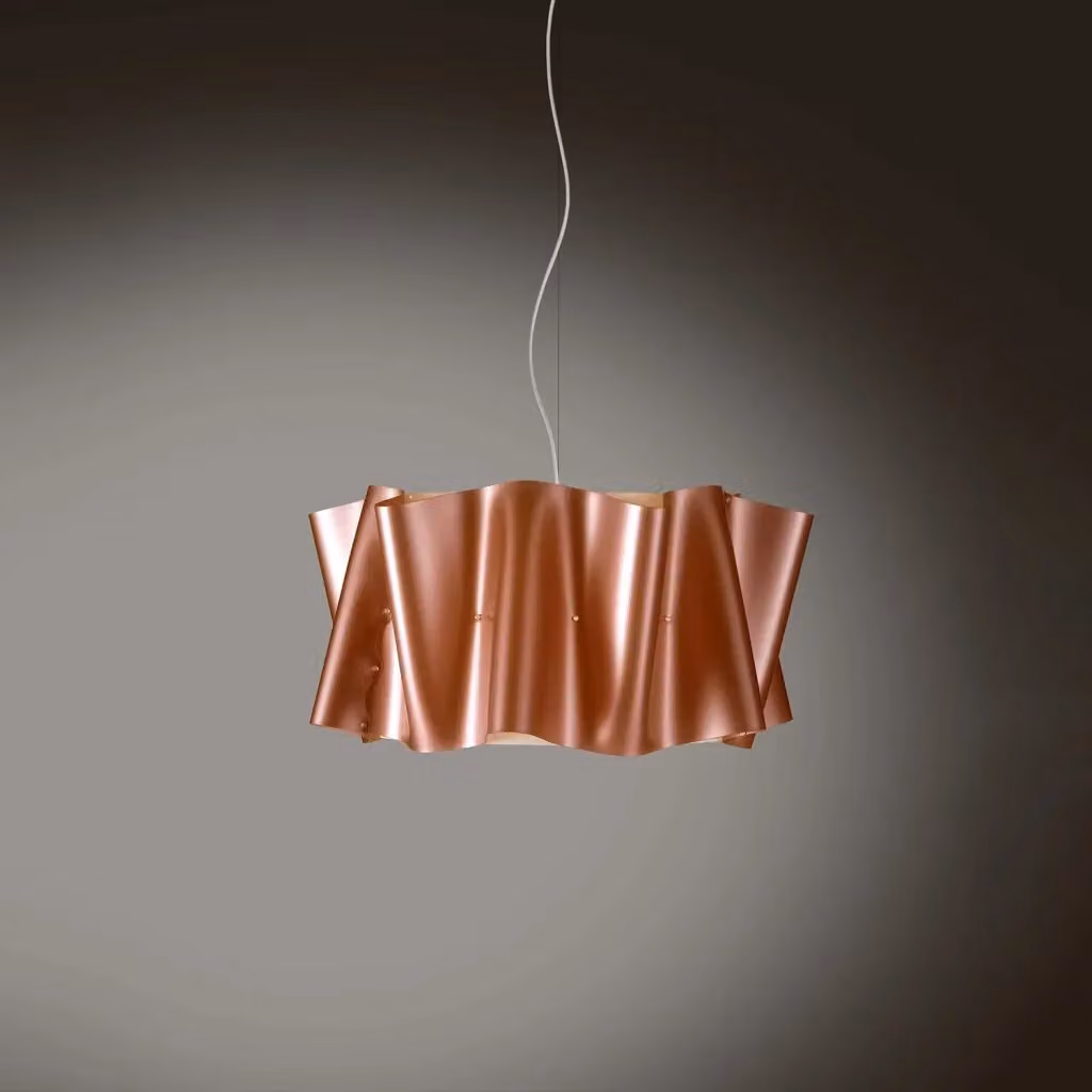 Lampadario Sospeso Moderno Folio Polilux Linea Zero in Rame e Metallo Cromo con 3 Luci E27 – 2