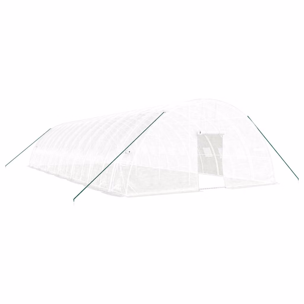 Serra con Telaio in Acciaio Bianco 84 m² 14x6x2,85 m