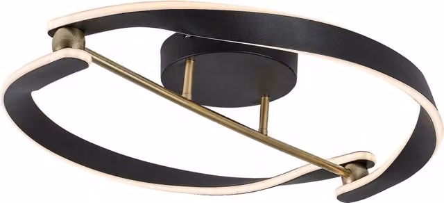 Plafoniera LED Adalind Rabalux nera e oro con luce bianca calda da 40W – 1