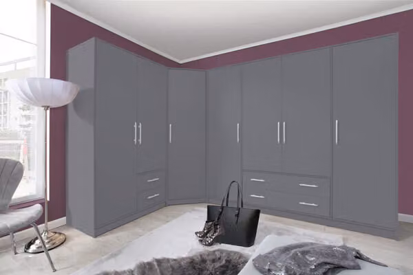 Sistema di armadi combinati Smart 3 pezzi antracite