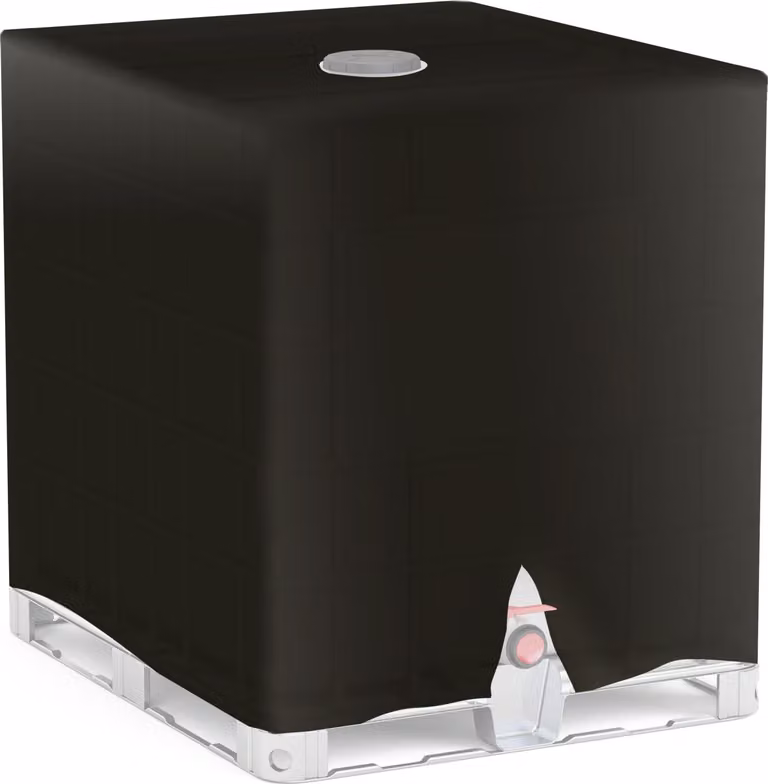 Telone Wiltec per container IBC - 1 x 1,2 x 1,16 m - in propilene rigido - copertura protettiva per cisterna da 1000 l per acqua piovana