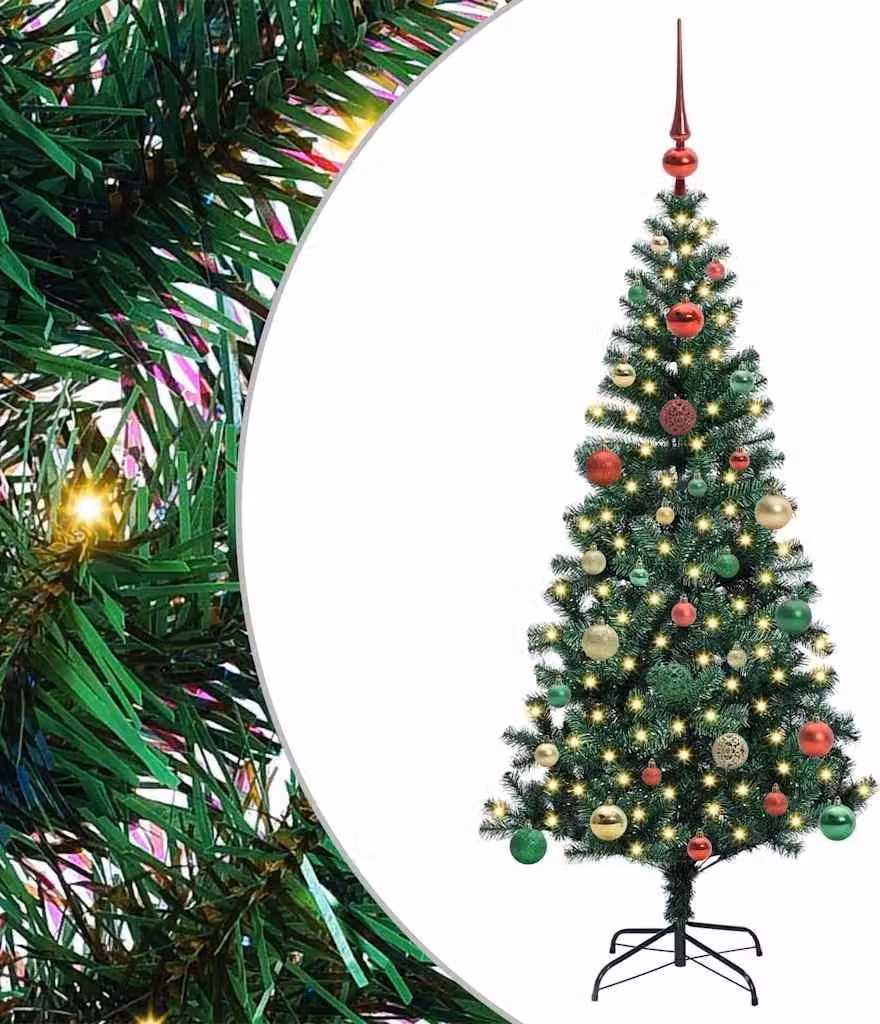 Albero di Natale artificiale con luci integrate Verde 150 cm