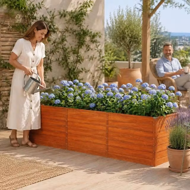 Raised Bed Rusty 320x80x77 Cm Corten Steel