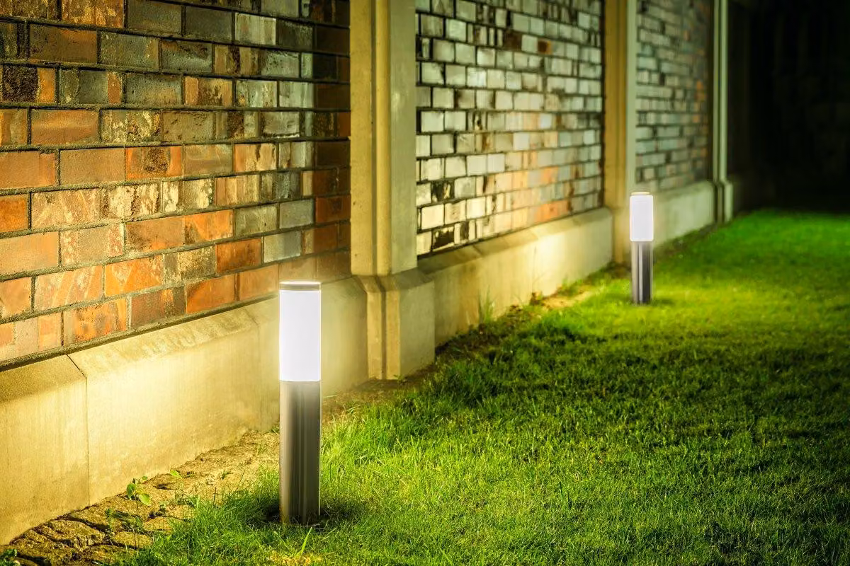 Serie di illuminazione per esterni lampada da terra in acciaio inox piccola