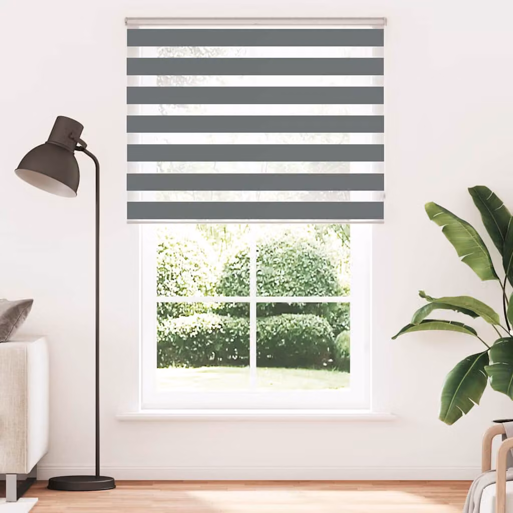 vidaXL Tenda a Rullo Zebra Larghezza Tessuto 140,9 cm Poliestere