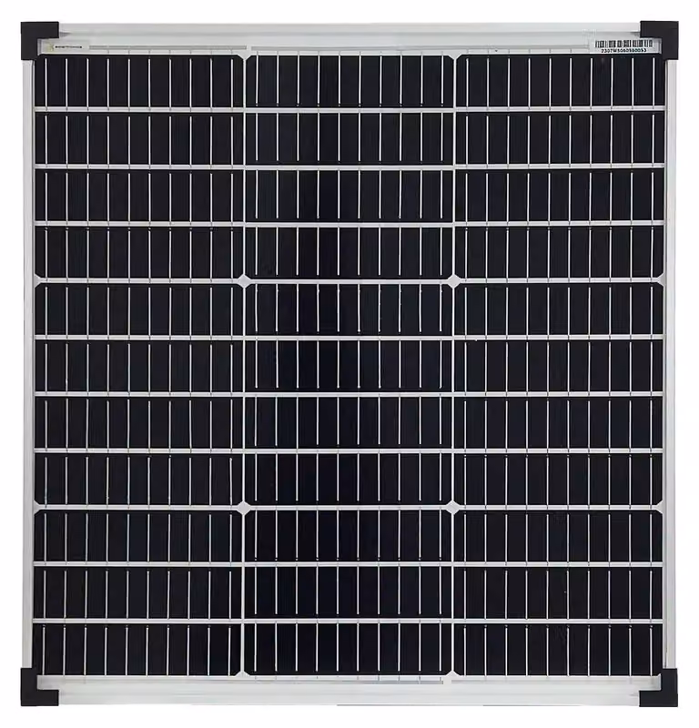 Pannello solare da 2 x 60 Watt, tecnologia monocristallina, con 10 busbar, per una potenza totale di 120 Watt. Dimensioni della cella: 210 mm