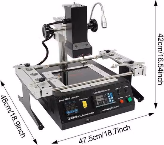 Stazione di riparazione BGA - 1250 W - Riscaldamento a infrarossi - Alluminio - Saldatrice professionale