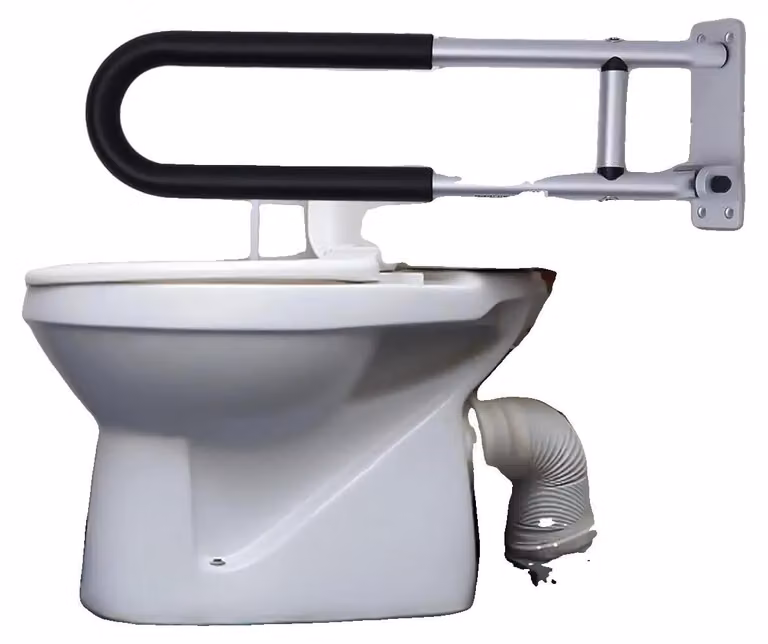 Maniglia di supporto per bagno, da fissare a parete, antiscivolo, colore nero
