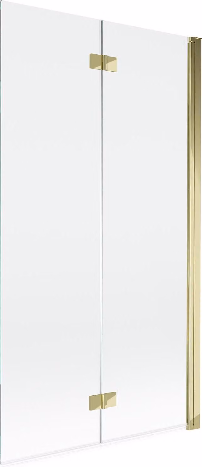 Mexen Mist paravento per doccia a 2 ante destro 100 x 150 cm, trasparente, dorato - 8A9-100-002-50-00-P