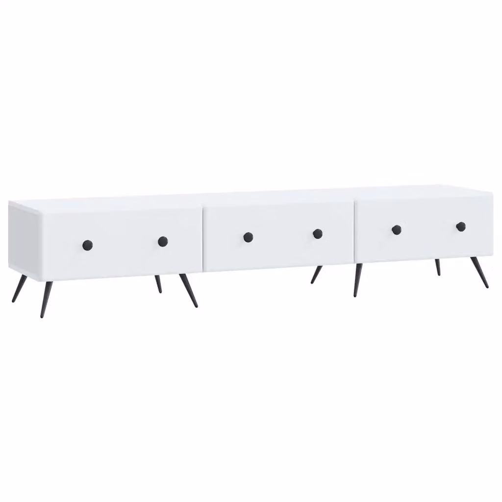 Mobile TV moderno vidaXL bianco in MDF per soggiorno L/P/H: 147 x 34,5 x 30 cm – 2