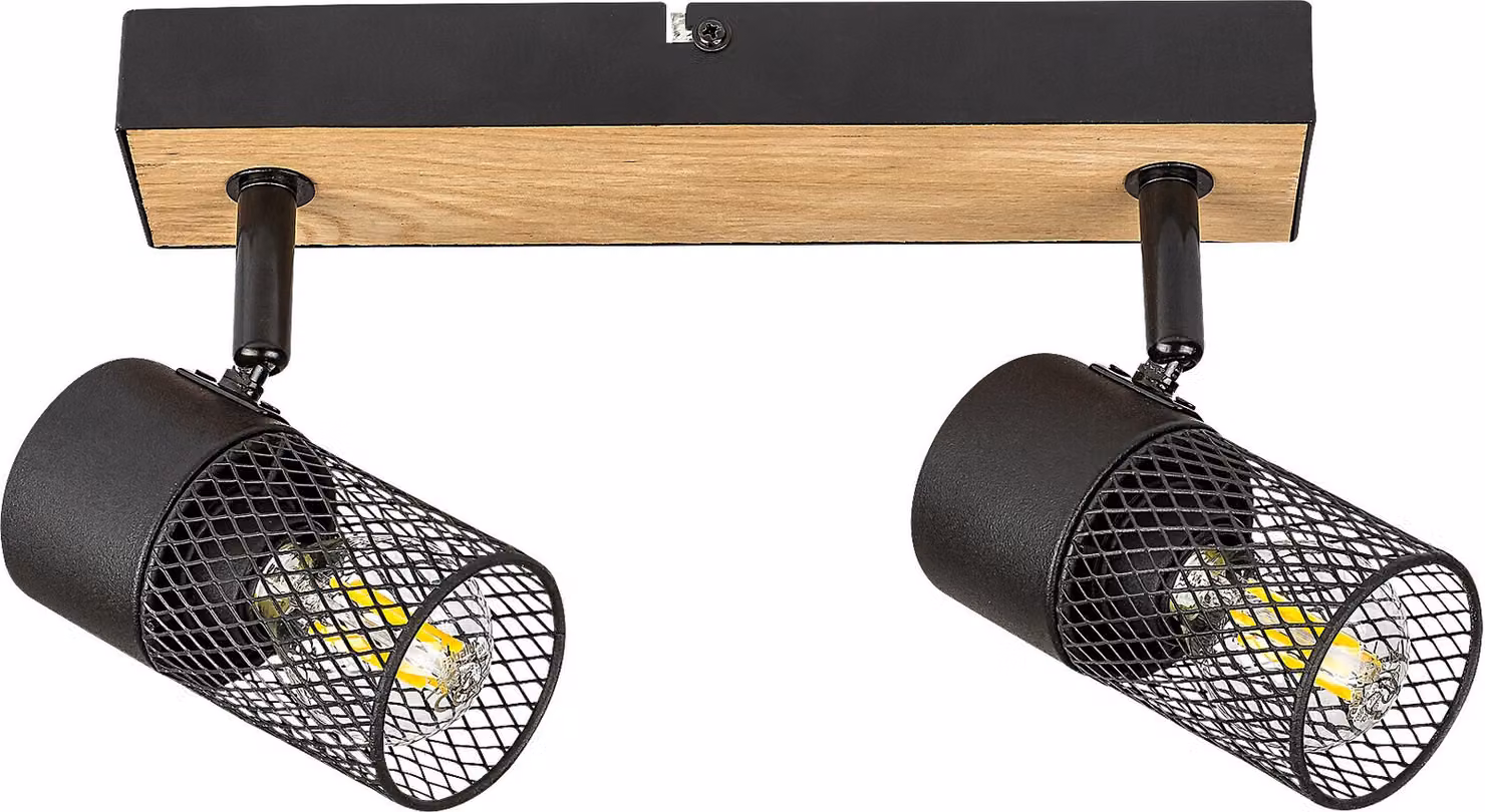 Faretto da soffitto rovere / nero E14 2x40W Metta 71152 Rabalux