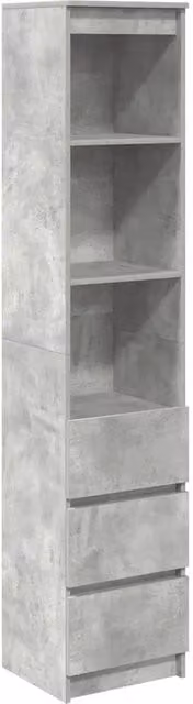 Credenza Buffet da pranzo Design In in Legno Multistrato Grigio, L 37,5 cm x P 35 cm x H 180 cm