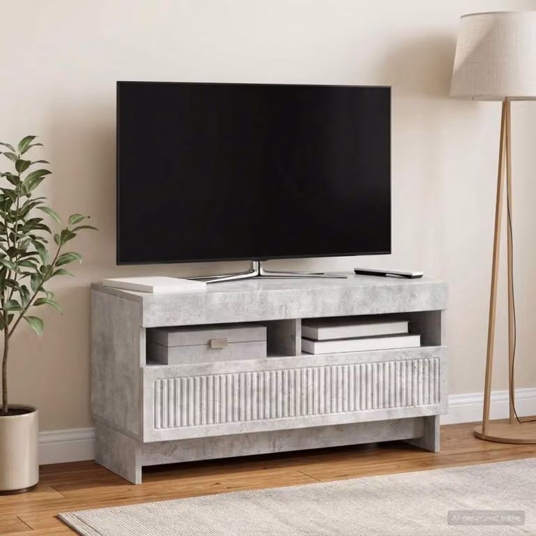Mobile TV LED vidaXL ALKMAAR Grigio, L 81 x P 35 x H 43 cm