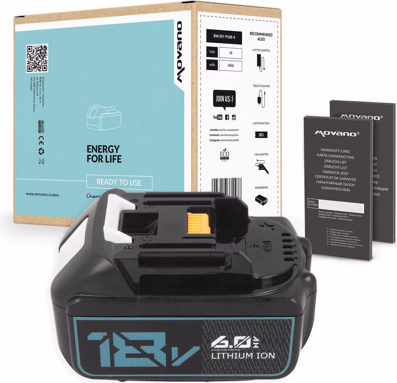 Batteria per Makita 18V 6.0Ah
