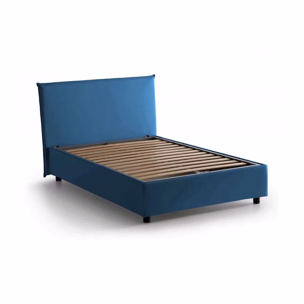 Letto Piazza e Mezza Sfoderabile Anyta di Talamo Italia, Blu, L 120 cm x P 200 cm – 2
