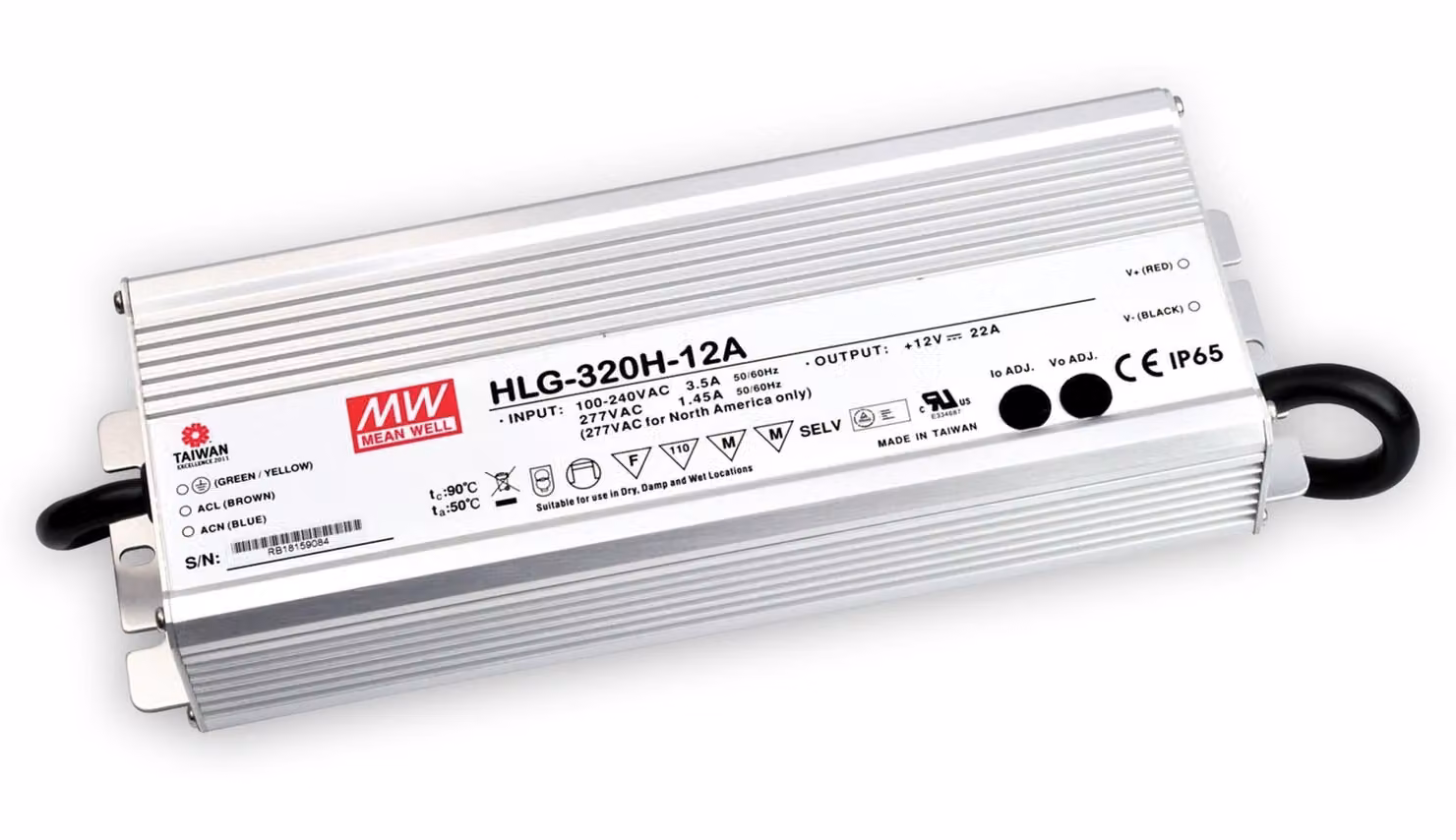 Mean Well HLG-320H Alu-SNT SNT IP65 321W 48V/6,7A CV+CC