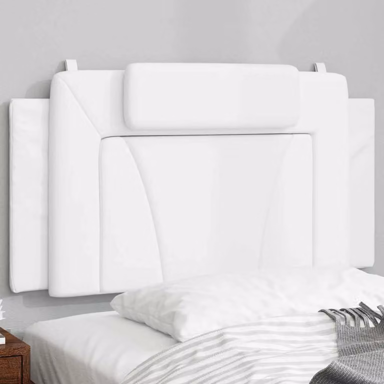 Cuscino Testiera Viana vidaXL in Similpelle Bianco, Larghezza: 100 cm