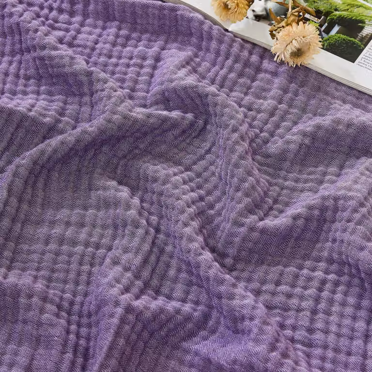 Coperta in mussola, taglia king size, a 4 strati, dimensioni 274x229 cm, color lavanda