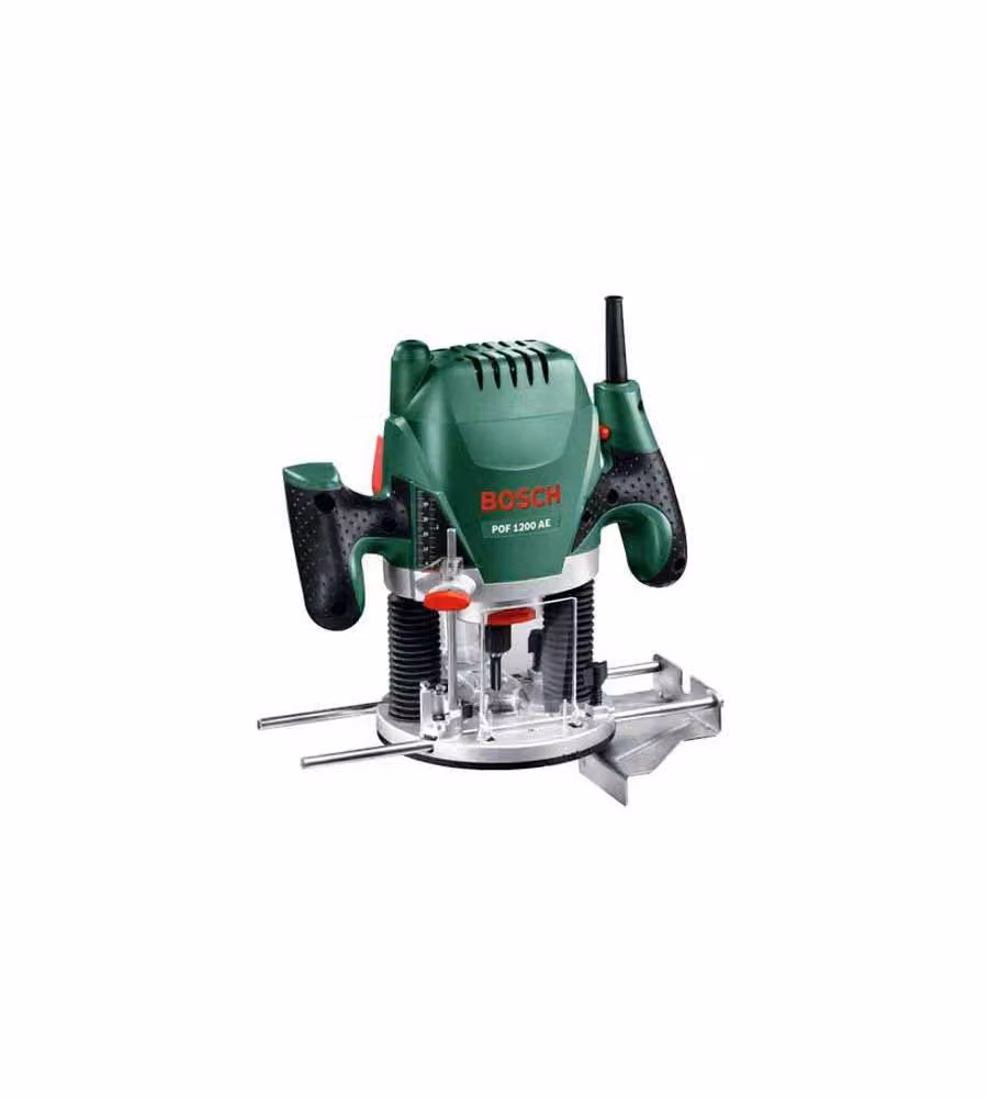 Bosch POF 1200 AE Fresatrice Verticale da 1200 W con Profondità di 55 mm, Colore Nero Verde Argento – 3