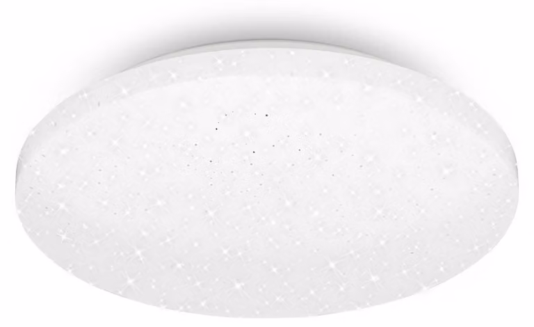 BRILONER - Plafoniera LED con decoro a stella, plafoniera LED bagno IP44, decoro traforato, luce bianca neutra, Ø275 mm, Bianco
