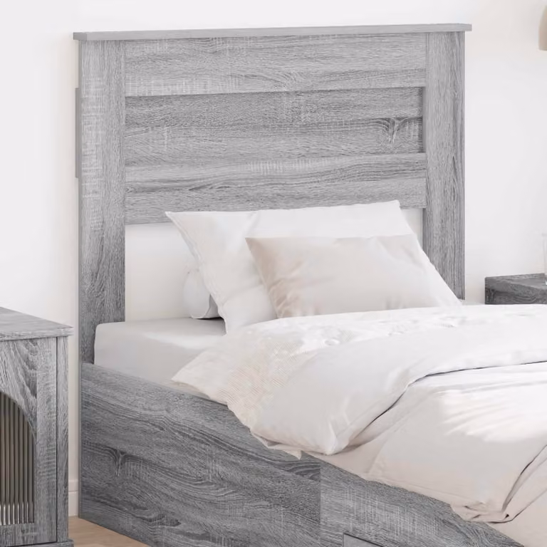 Testiera per letto vidaXL in legno ingegnerizzato grigio stile minimalista