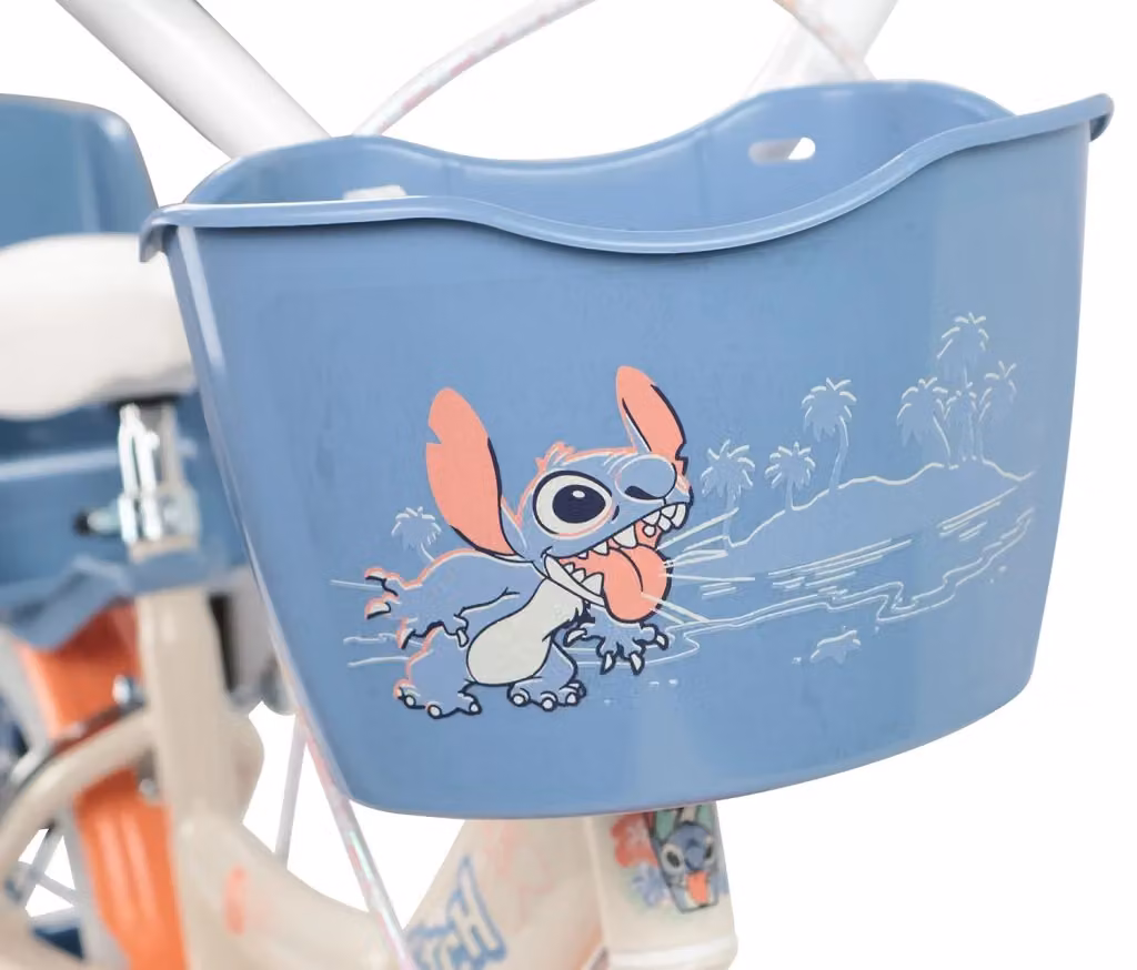 Bicicletta per bambine Disney Stitch 14 pollici con freni caliper e stabilizzatori in acciaio beige – 2