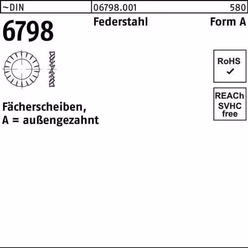 Dischi dentati Reyher 6798a 5,3 mm (3000 pezzi)