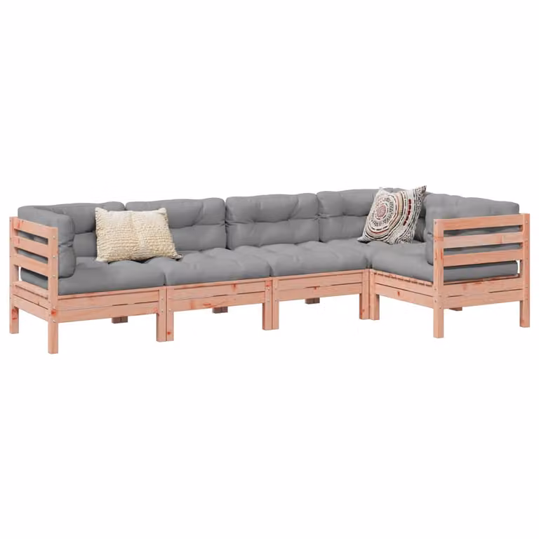 Maison Exclusive - Set da giardino composto da 5 pezzi con cuscini, in legno massello di douglasia