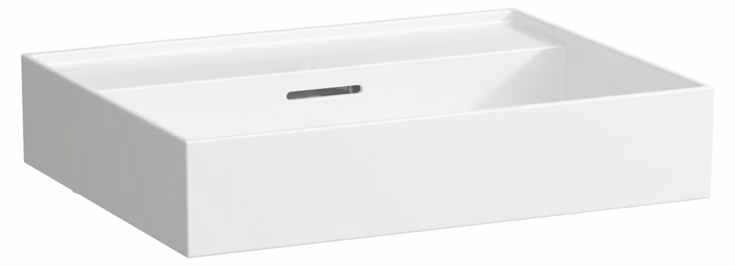 LAUFEN Kartell lavabo à encastrer, sans trou pour robinet, avec trop-plein, 600x460mm, H810333A001091, H810333A001091