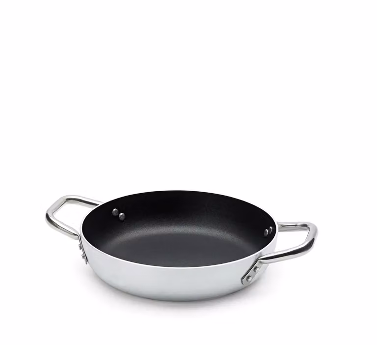 Tegame in alluminio antiaderente con maniglie in acciaio inox, spessore 3 mm, diam. 28cm