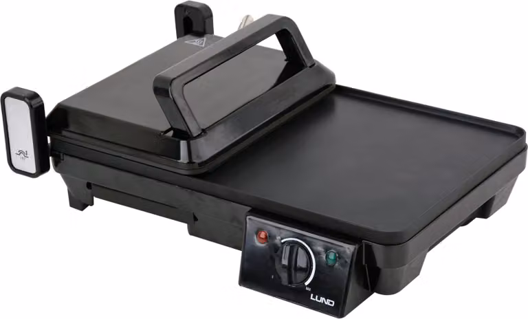 Grill elettrico 2000W, 2in1, grill da tavolo e tostapane 40,5x25 cm