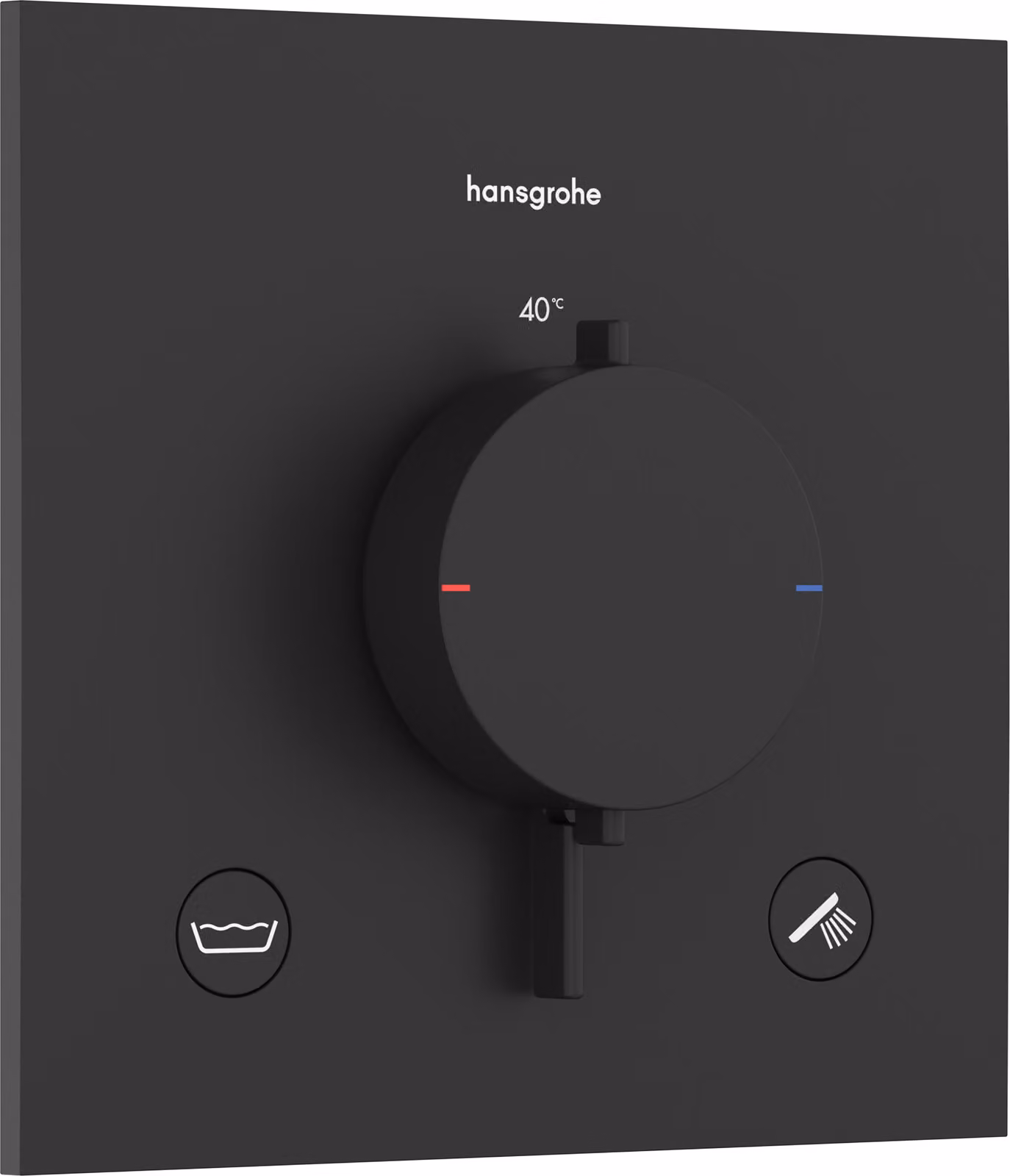 hansgrohe Ecostat Comfort E Thermostat encastré pour 2 consommateurs avec combinaison de sécurité intégrée, 33716670, 33716670